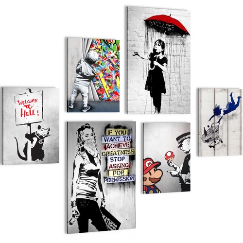 Wandbilder wohnzimmer banksy - wandbilder,