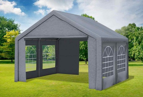Partyzelt 4x4m grau pvc - partyzelt,