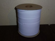 (0,33€/m) weißes Gummiband Gummilitze 1cm breit 150m auf einer Rolle