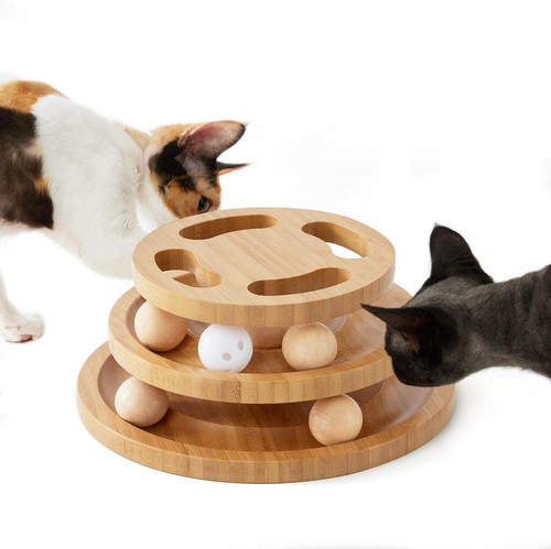 Holz katzenspielzeug puzzle - katzenspielzeug,