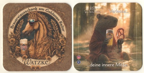 Bierdeckel brauhaus watzke - bierdeckel,