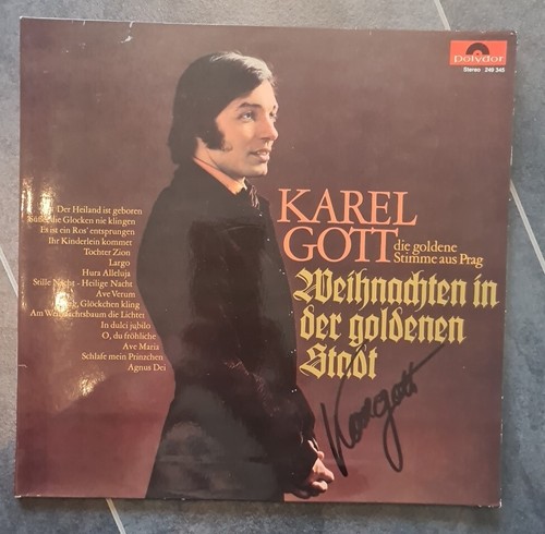 Karel gott vinyl autogramm - karel,