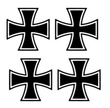 Eisernes Kreuz Aufkleber 4x