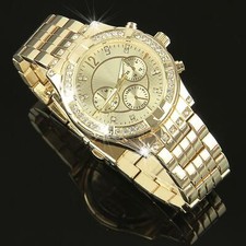 Ladies' Watch Gold Rhinestone