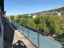 Edelstahl Balkongeländer mit 8,38mm VSG-Glas Treppe Terrasse Balkon Brüstung