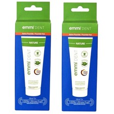 2x Emmi Dent Ultraschallzahnpasta Nature ohne Fluorid 2x 75 ml