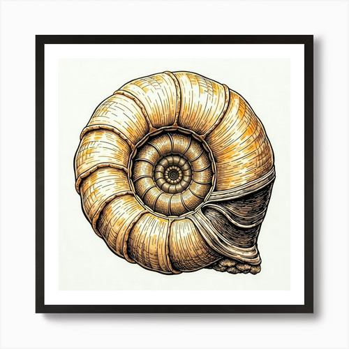 Nautilus muschel kunstdruck - muschel,