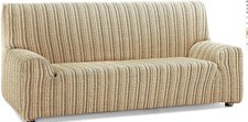 4 Sitzer Sofabezug Couch 240 x 270 cm elastisch Beige Martina Home Mejico 