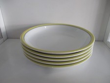 Thomas Trend 5 tiefe Suppen / Salatteller ca. 22 cm Dekor Rand gelb / grau