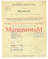 Zellstofffabrik WALDHOF-TILSIT Geldmacher Hoffnungsthal Rechnung 1910 R235