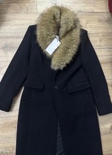 Zara wool coat with faux fur
