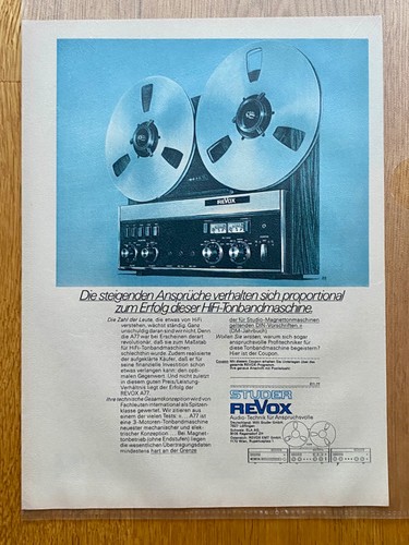 Revox hifi tonbandmaschine - revox,