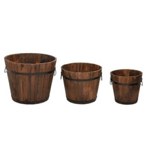 3-tlg. Pflanzkübel Set