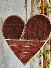  Dekohänger 'Herz' aus Holz 26 cm Rot Hausdeko Geschenk Ideen Handarbeit 