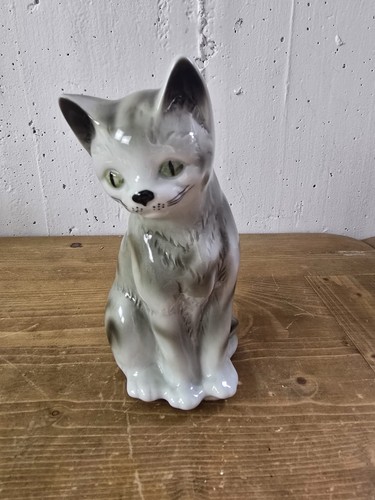 Porzellan katze figur 17cm - porzellan,