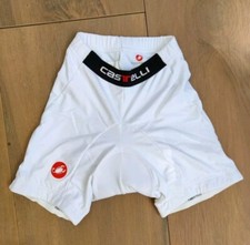 Castelli Radsport-Hose kurz weiß Damen Gr. XS Radhose gepolstert Fahrrad Shorts 