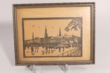 Linolschnitt Jungfernstieg