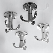 SO-TECH® Drehhaken TROMSO 3-fach 53x50 mm BA 25 mm Unterbauhaken Garderobe Haken