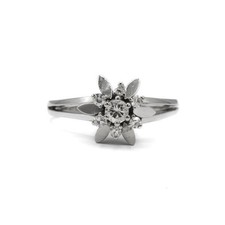 Ring mit Brillanten Diamanten 750 18 kt Weis Gold Diamond Damen Gr. 56