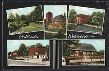 Rotenbek, Kirche, Grander Mühle, Sachsenwald-Drogerie-Kluth, Ansichtskarte 