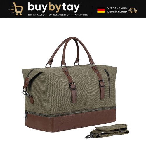 Reisetasche segeltuch leder - reisetasche,