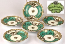 MEITO PORZELLAN 6 Gebäckschalen Handmalerei Japan um 1950 P629
