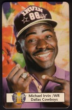 5M Michael Irvin Zeigt Auf Ring (WR - Dallas Cowboys) Fußball Telefonkarte