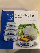 10teiliges Emalie-Topfset mit
