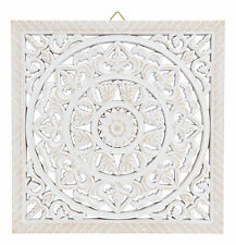 Wand Ornament shabby weiß -