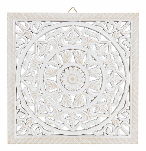 Wand ornament shabby weiß - shabby,