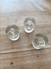 3 schöne Mini Leuchter Kerzenständer aus Glas-aus den 70er Jahren