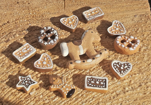 12x deko lebkuchen stern - 12x,