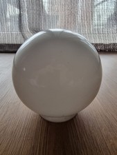 TOP antiker Lampenschirm aus Hartglas in weiß! Retro Optik! Glasschirm! Art Deco