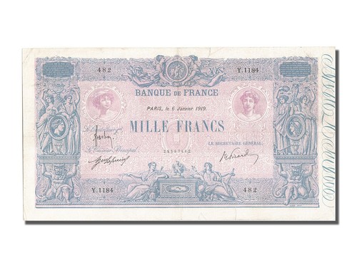 Geldschein frankreich 1000 - geldschein,, frankreich,