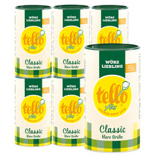 (EUR 11,09/kg) Tellofix Classic Klare Brühe 6 x 900 g - Suppenbasis MHD 13.03.27