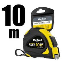 REBEL® 10m / 10meter Maßband - Rollmaßband Bandmaß Messband Rollmeter m Rücklauf