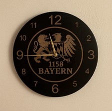 Holz-Wanduhr – Einzigartiges Bayern-Design (Homemade)!