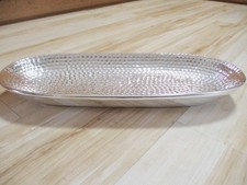 Dekoschale / Obstschale / Kerzenteller  Silber gehämmert  43 cm