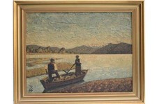 Bergbauern am See, wohl