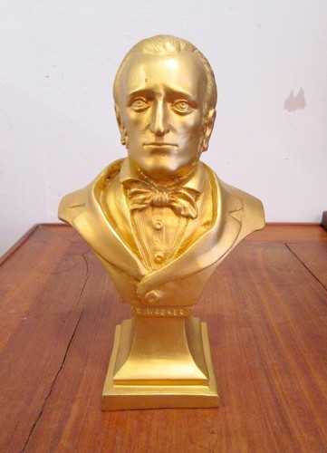 Bronze büste vergoldet - vergoldet,