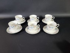 Eschenbach New England Mayflower 6 Kaffeetassen mit Untertassen Porzellan