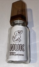 1 NUK Vintage Schott Glas-Babyflasche mit Motiv aus den 80er Jahren ,ohne Sauger
