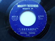 ROYAL TEENS 45 'LEOTARDS' USA MIGHTY MONSTER 1959 GARAGE ROCKABILLY STROLLER VG