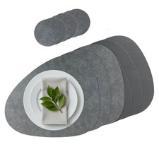 Platzset kunstleder oval - platzset, pu