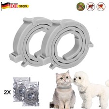 2 PACK X Anti Insekten Floh und Zeckenhalsband für Katzen Hund 10-Monate Schutz 