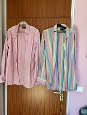 Zwei Hemden Herren Gr M ( 16‘5) in Rosa Bunt Gestreift Polo Ralf Lauren Gut