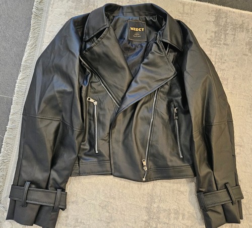 Schwarze damen lederjacke - damen-lederjacke, mit