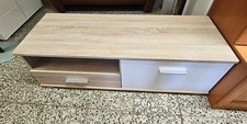 TV-Lowboard mit Schubkasten sonoma-eiche / weiss (gebraucht)
