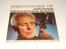 BACH Solo Cello - Enrico Mainardi - LP - Suites Nos. 1 & 2 - Eurodisc 70 222 KK
