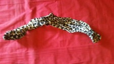 Haarband mit Draht zum binden Haar Band Leoparden Muster Schwarz Weiß Handarbeit